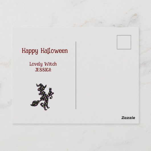 Enge Heksen Halloween Feestje Briefkaart (Achterkant)