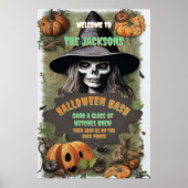 Enge Heksen Halloweenfeest Poster (Voorkant)