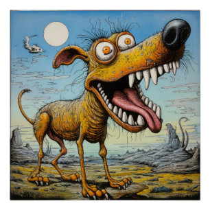 Enge hond poster
