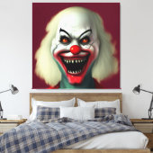 enge horror portret lelijk monster Halloween Canvas Afdruk (Insitu (Slaapkamer))