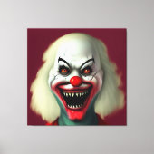 enge horror portret lelijk monster Halloween Canvas Afdruk (Voorkant)