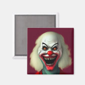 enge horror portret lelijk monster Halloween Magneet (Voorkant / Achterkant)