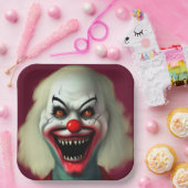 enge horror portret lelijk monster Halloween Papieren Bordje (Feest)