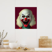 enge horror portret lelijk monster Halloween Poster (Keuken)