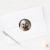 enge horror portret lelijk monster Halloween Ronde Sticker (Envelop)