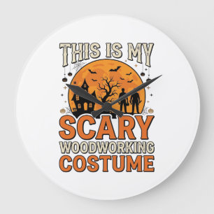 Enge Houtbewerking Kostuum Halloween Vintage Ontwe Grote Klok