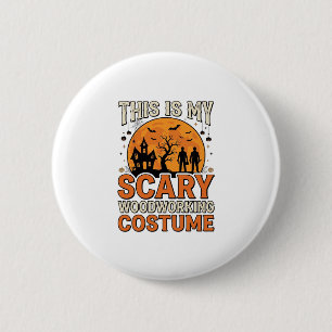 Enge Houtbewerking Kostuum Halloween Vintage Ontwe Ronde Button 5,7 Cm