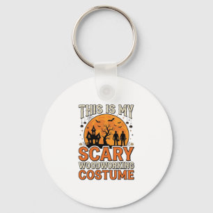 Enge Houtbewerking Kostuum Halloween Vintage Ontwe Sleutelhanger