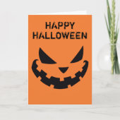 Enge Jack O lantaarn Custom Sinaasappel Halloween Kaart (Voorkant)