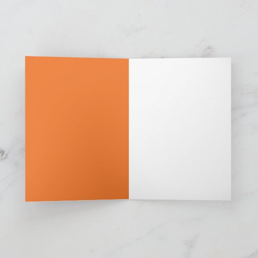 Enge Jack O lantaarn Custom Sinaasappel Halloween Kaart (Binnen)