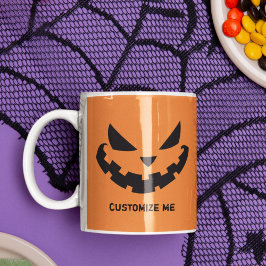 Enge Jack O lantaarn Custom Sinaasappel Halloween Koffiemok