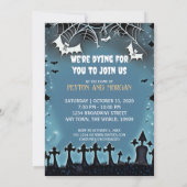 Enge Jack-o'-lantaarn Halloween Party Kaart (Achterkant)