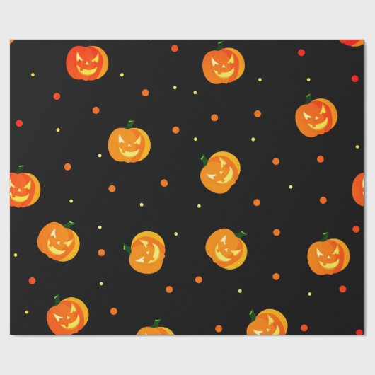 Enge Jack-o'-lantaarn Patroon Halloween Party Cadeaupapier (Vlak)