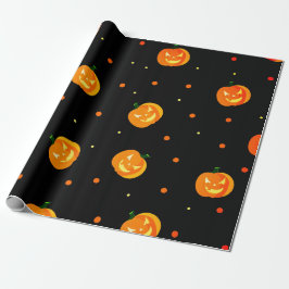 Enge Jack-o'-lantaarn Patroon Halloween Party Cadeaupapier