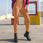 Enge Jack O lantaarn Sinaasappel Halloween Leggings<br><div class="desc">Deze spooky oranje Halloween leggings zijn voorzien van een coole lachende Jack O Lantern patroonbroek. Cool en eng cadeau.</div>