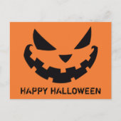 Enge Jack O Lantern Custom Sinaasappel Happy Hallo Briefkaart (Voorkant)