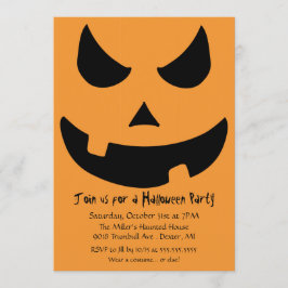 Enge Jack-o-lantern Halloween Pumpkin Party Kaart