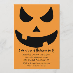 Enge Jack-o-lantern Halloween Pumpkin Party Kaart
