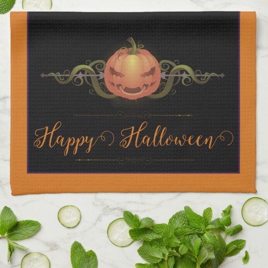 Enge Jack-o-Lantern Halloween | SINAASAPPEL Theedoek (Gevouwen)