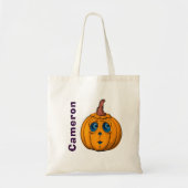 Enge Jack O Lantern Halloween Trick-or-Treat Tote Bag (Voorkant)