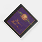 Enge Jack-o-Lantern Halloween | Zwart Servet (Hoek)