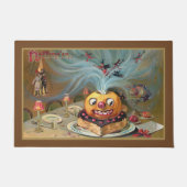 Enge Jack-O-Lantern met Heksen & Duivels Deurmat (Voorkant)
