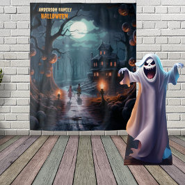 Enge Jack-o'-Lantern Tree Halloween Hanging Wandkleed