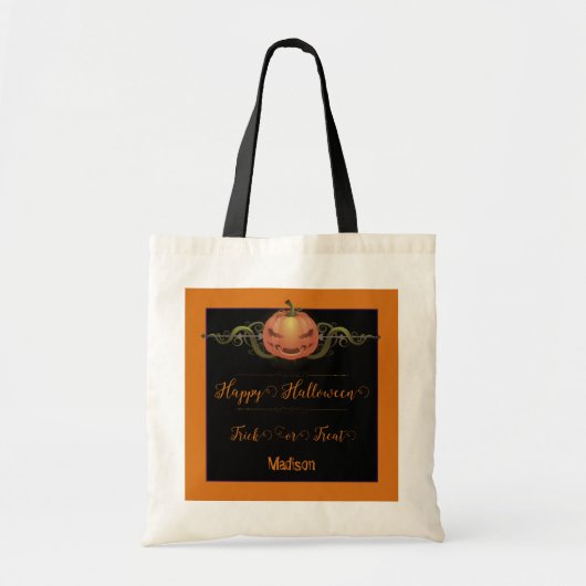 Enge Jack-o-Lantern Trick or treat | SINAASAPPEL Tote Bag (Voorkant)