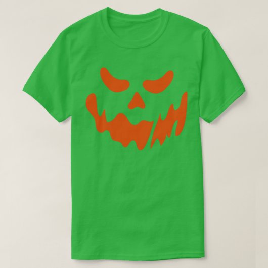 Enge JackOLantern Halloween Pompoen Gezicht Trick T-shirt (Design voorkant)