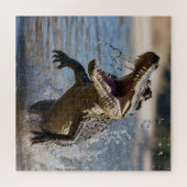 Enge kaken: Australische krokodil springt Legpuzzel (Horizontaal)