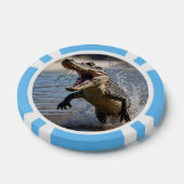 Enge kaken: Australische krokodil springt Poker Chips (Enkel)