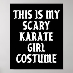 Enge Karate Meisje Kostuum Halloween Sport Martial Poster