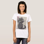 Enge Kat Dames T-shirt (Voorkant volledig)