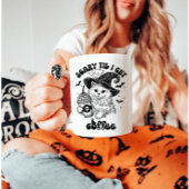 Enge Kat Koffie Liefhebber Grappig Halloween Koffiemok