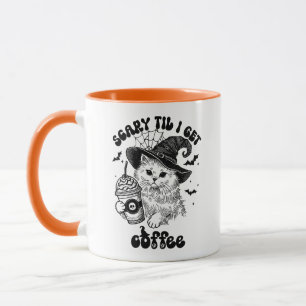 Enge Kat Koffie Liefhebber Grappig Halloween Mok