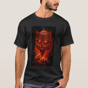 Enge Kat Lava Cool Kitten Liefhebber Feline Huisdi T-shirt