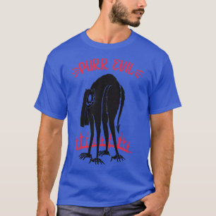 Enge kat snor kwaadaardige demon t-shirt