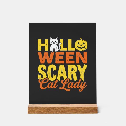 Enge Kattenvrouw Halloween-ontwerp_1 Acryl Bord (Voorkant)