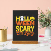 Enge Kattenvrouw Halloween-ontwerp_1 Acryl Bord (Huwelijk)