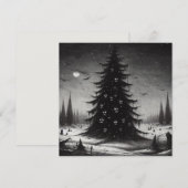 Enge Kerstboom Goth Kerstdag Feestdagenkaart (Voorkant / Achterkant)