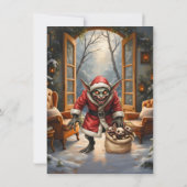 Enge Kerstkabouter – Dark Fantasy Slechte Kerstman Notitiekaartje (Achterkant)