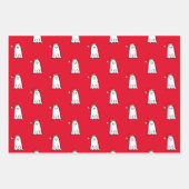 Enge Kerstspook met Santa Hat Inpakpapier Vel (Voorkant 3)