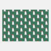 Enge Kerstspook met Santa Hat Inpakpapier Vel (Voorkant 2)