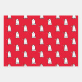 Enge Kerstspook met Santa Hat Inpakpapier Vel (Voorkant)