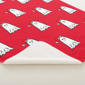 Enge Kerstspook met Santa Hat Sherpa Deken (3/4)