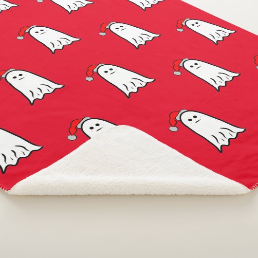 Enge Kerstspook met Santa Hat Sherpa Deken (3/4)