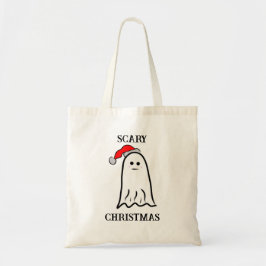 Enge Kerstspook met Santa Hat Tote Bag