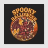 Enge Kleine Duivel Halloween Retro Design (Voorkant)
