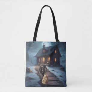 Enge kleine ghoul-hut in de bossen Halloween Tote Bag