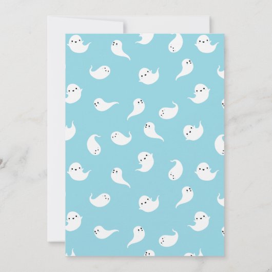 ENGE KLEINE Jonge spook uitnodiging (Achterkant)